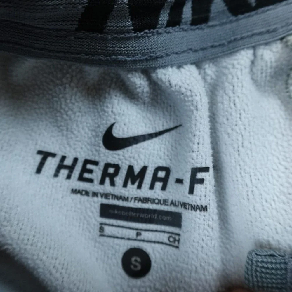 Nike Sweatpants Mens S Gray ThermaFIT Fleece Jogger Drawstring Pants Workout Run